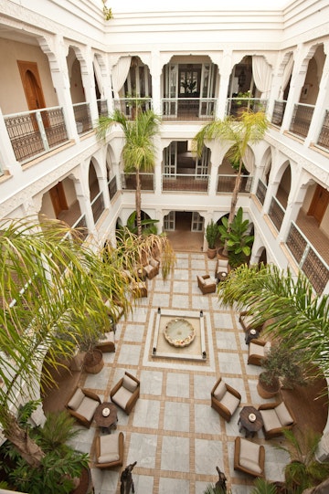 Courtyard at Riad Villa Blanche.