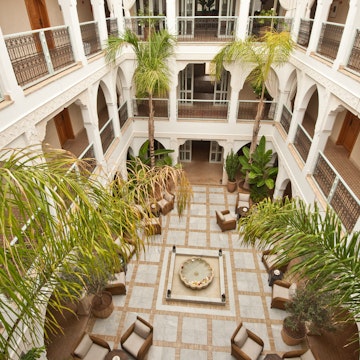 Courtyard at Riad Villa Blanche.