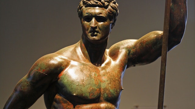 The bronze statue of a Hellenistic prince, Palazzo Massimo alle Terme, National Museum of Rome, Italy