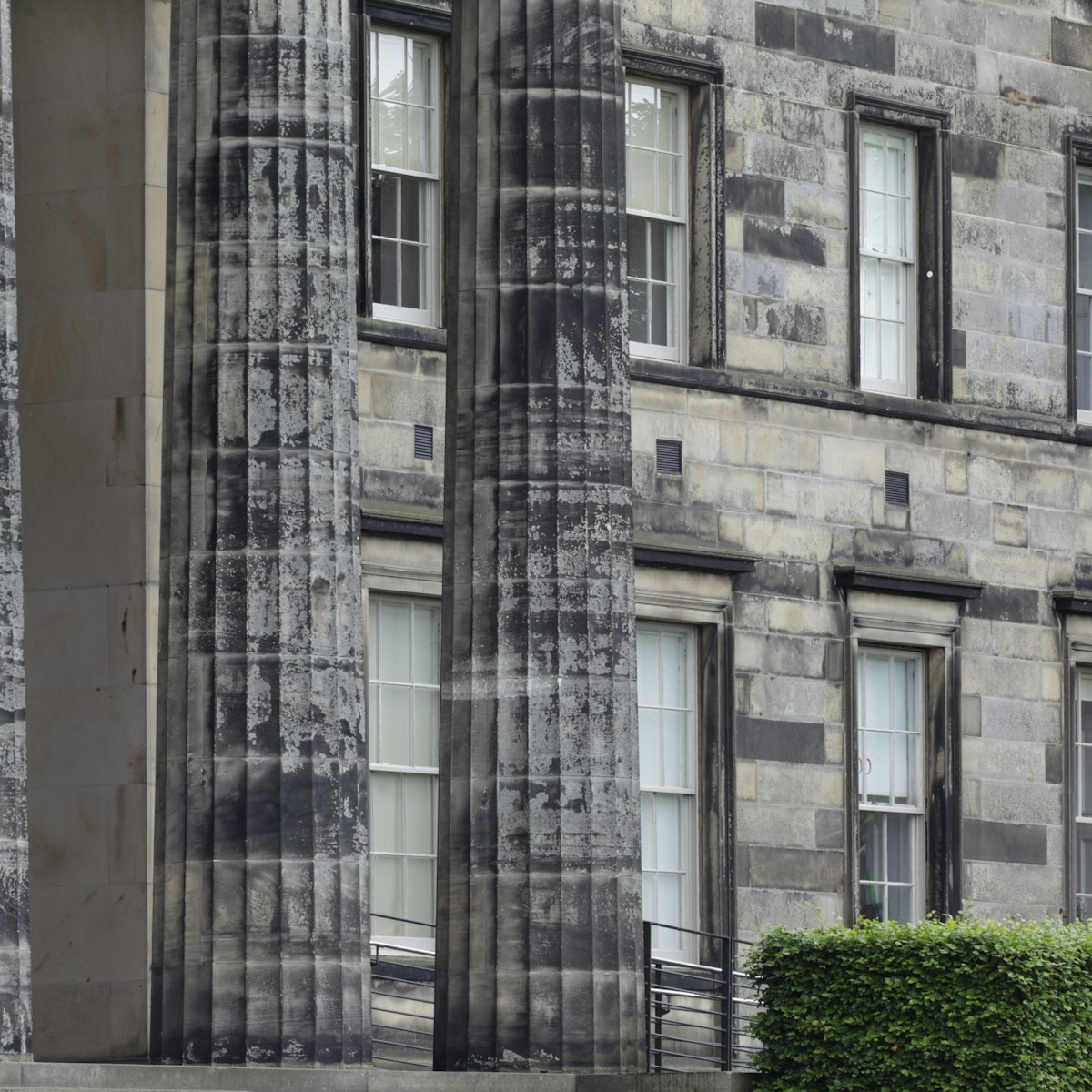 Detail of main facade of Scottish National Gallery of Modern Art.