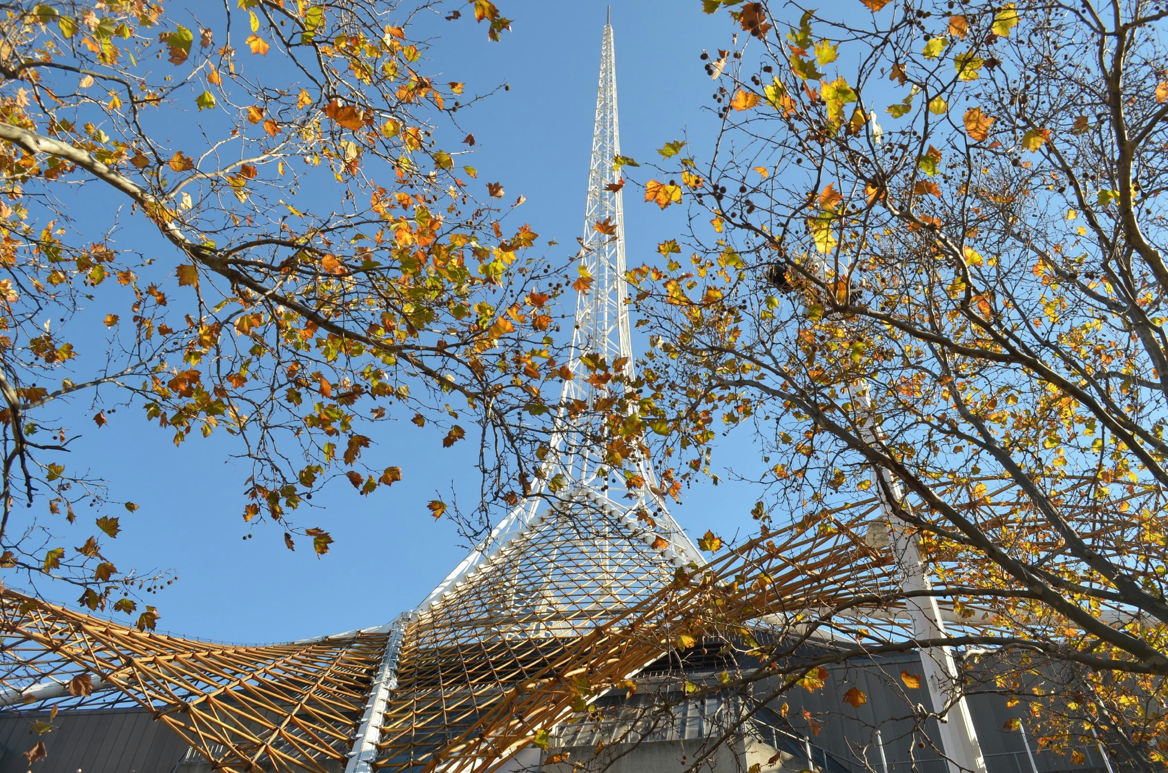 The spire of the Arts Centre Melbourne.