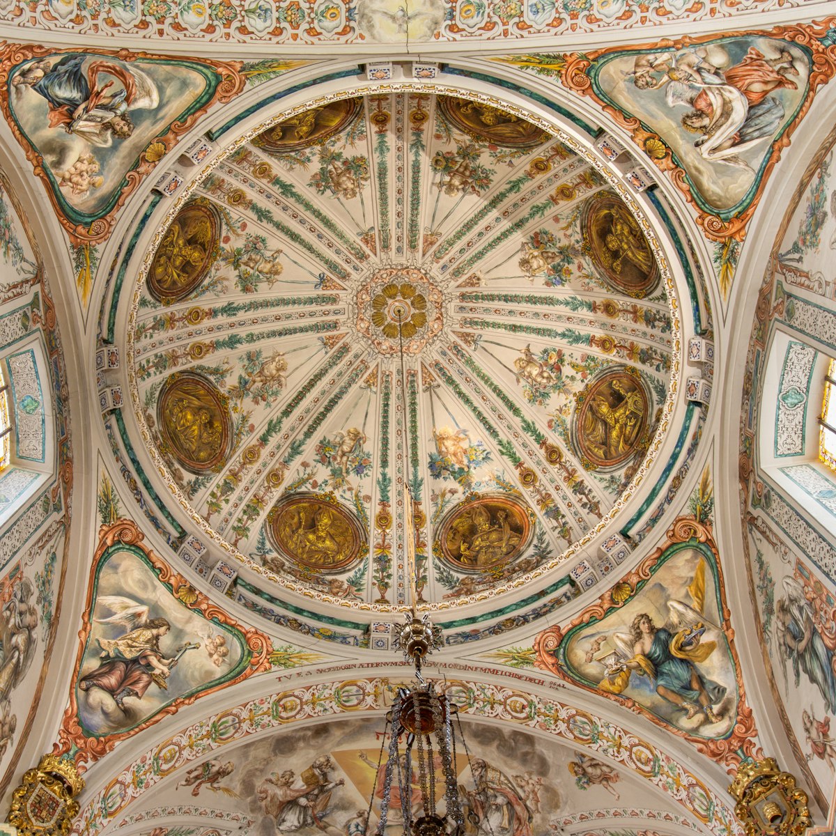 Seville - baroque cupola of church Hospital de los Venerables