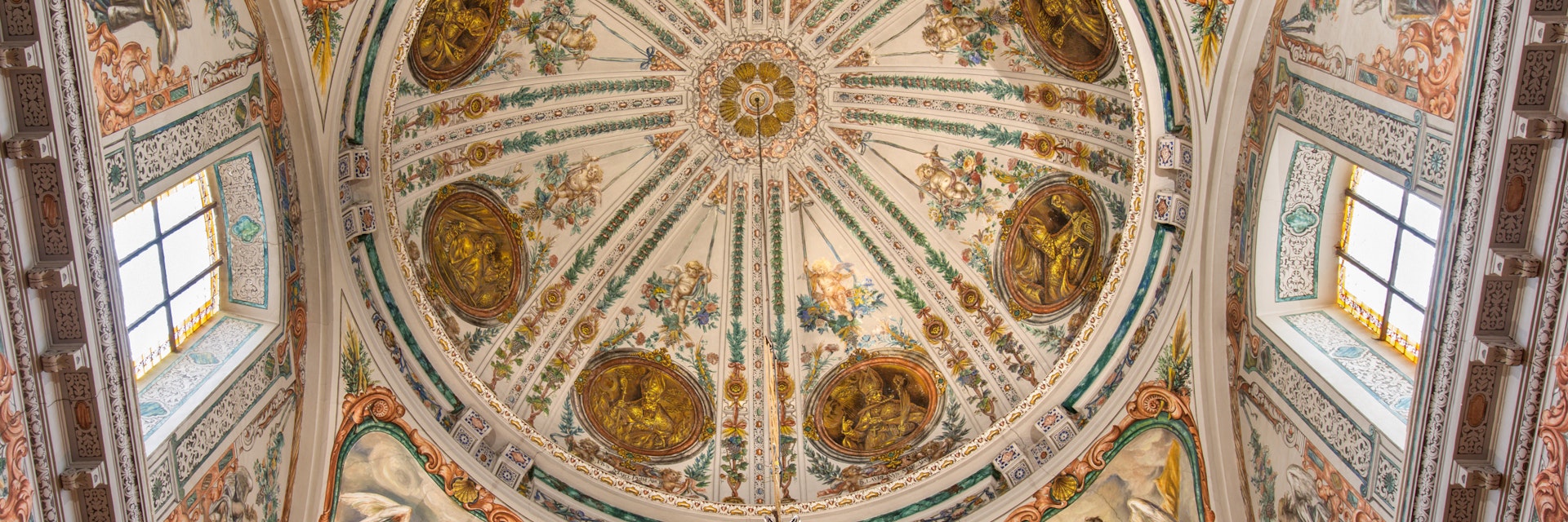 Seville - baroque cupola of church Hospital de los Venerables