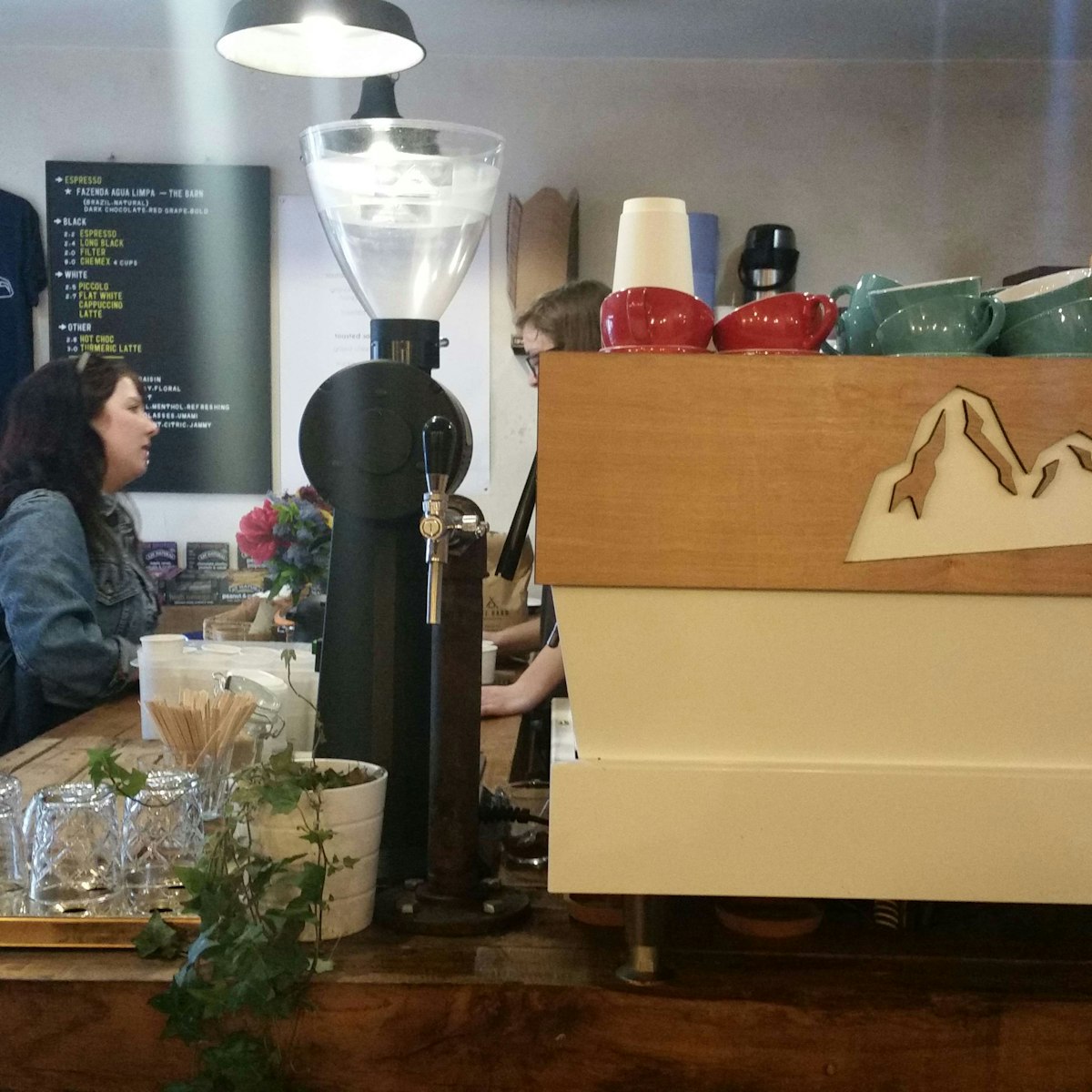 The formidable coffee machine at Cairngorm Coffee