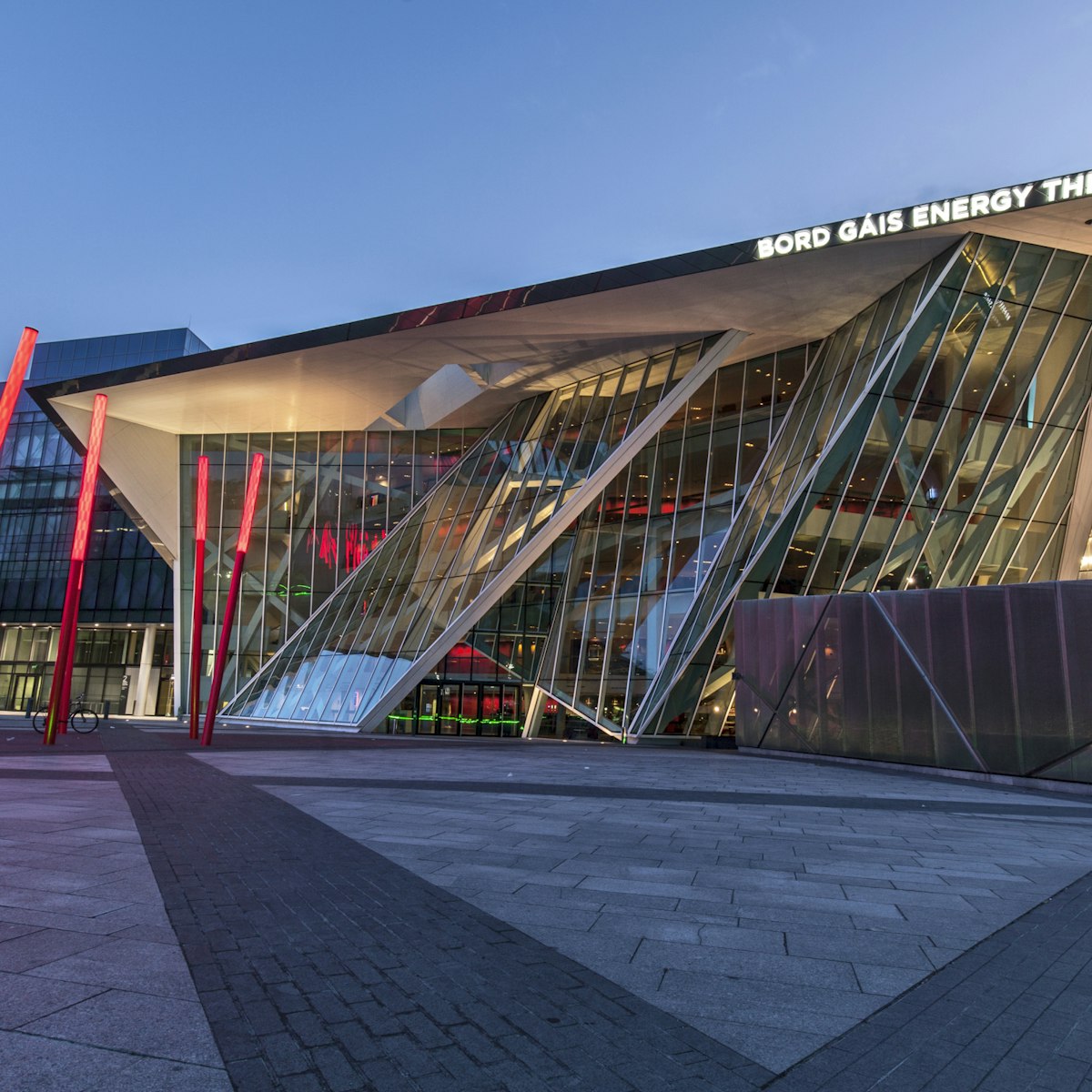 Also known as the Bord Gais Energy Theatre it was designed by Daniel Libeskind.
