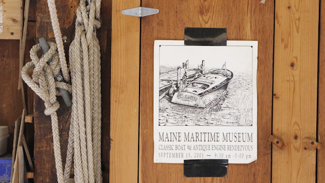 BATH, ME - MARCH 18: A flyer for a past event is seen Friday, March 18, 2016 at the Maine Maritime Museum boat shop in Bath, Maine. (Photo by Joel Page/Portland Press Herald via Getty Images)