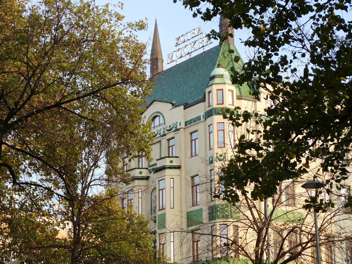 The art nouveau Hotel Moskva on Terazije boulevard