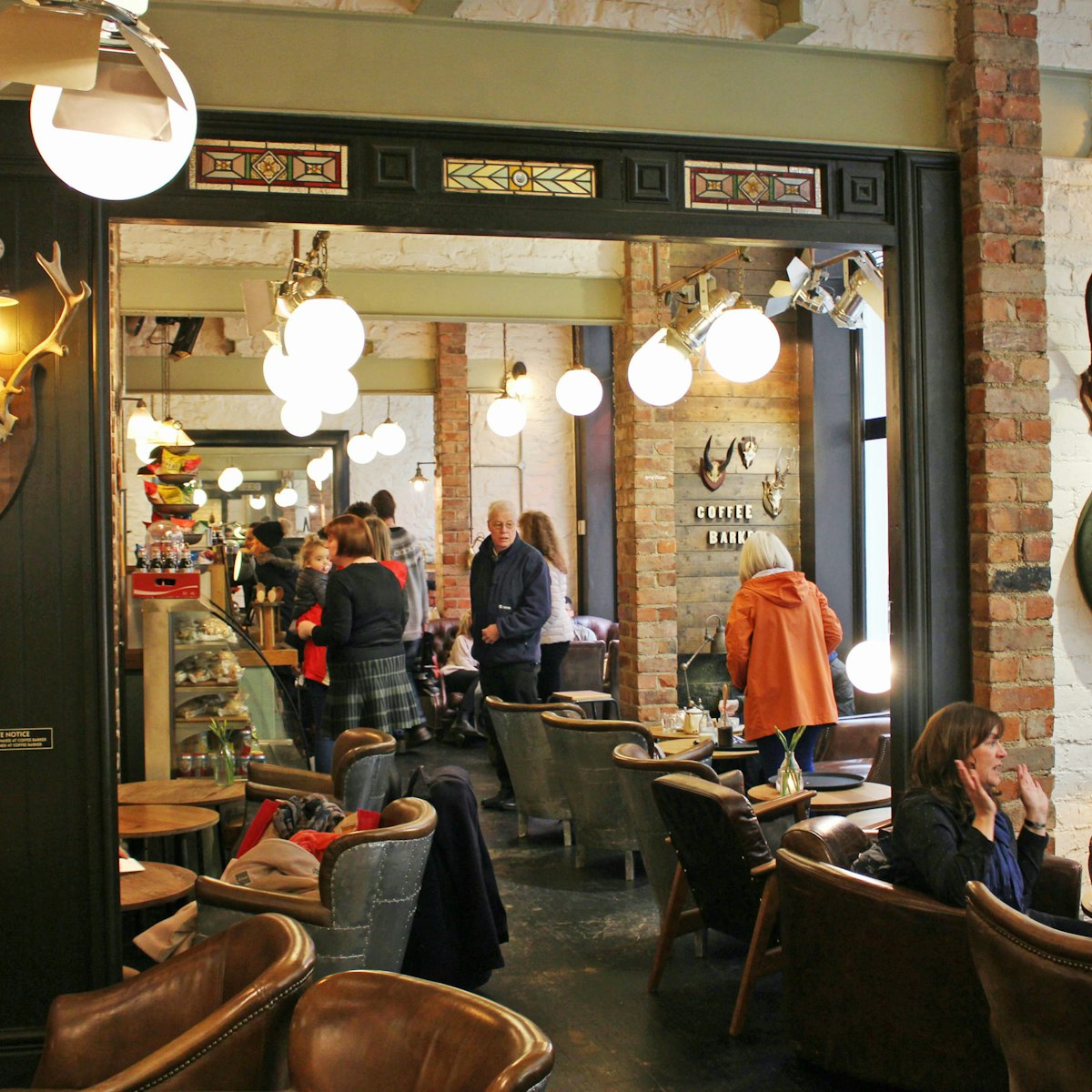 The warm, quirky interior of Coffee Barker