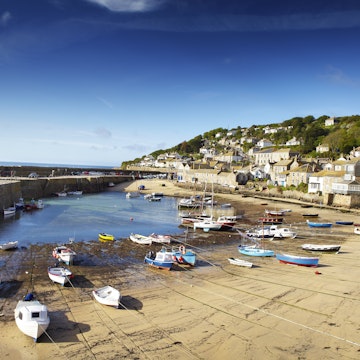 Low tide in Mousehole’s harbour.