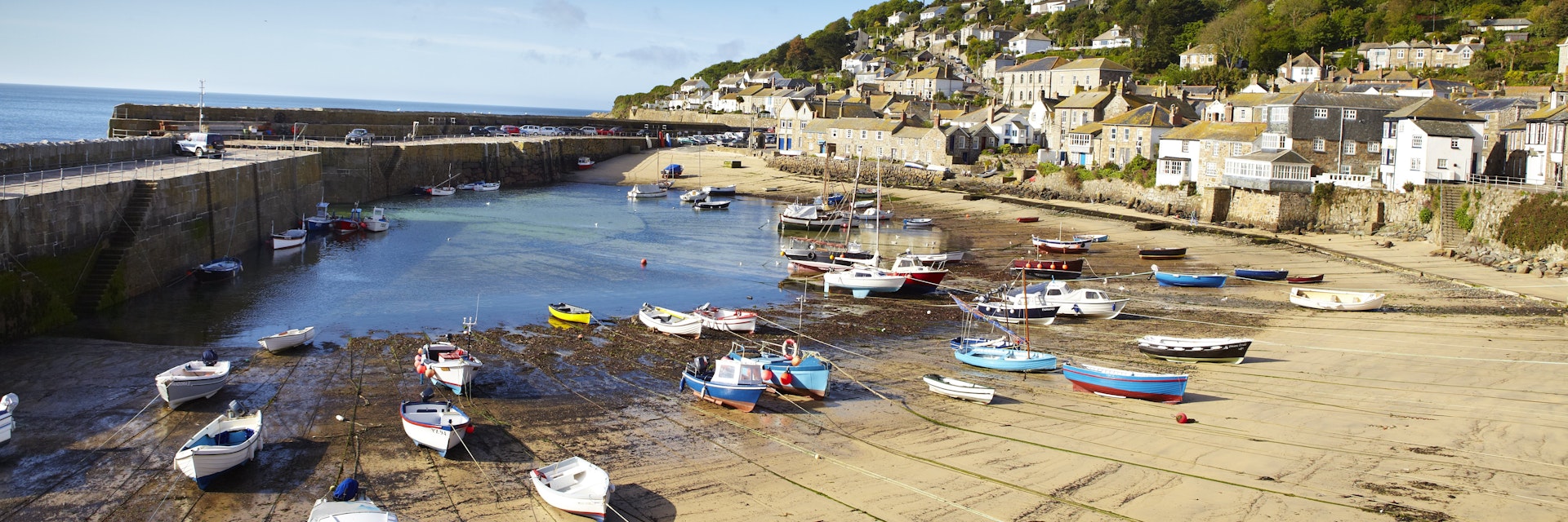 Low tide in Mousehole’s harbour.