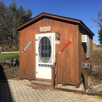 The shed where the sharpeners are kept at Paul A. Johnson Pencil Sharpener Museum