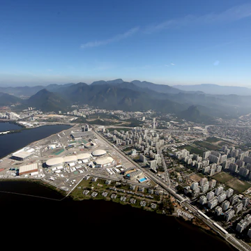 RIO DE JANEIRO, BRAZIL - JULY 04: Work continues at Olympic Park in preparation for the 2016 Olympic Games on July 4, 2016 in Rio de Janeiro, Brazil. (Photo by Matthew Stockman/Getty Images)