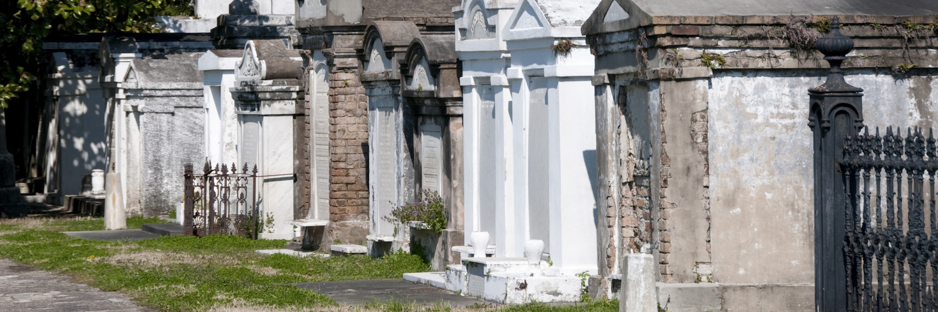 Old above-ground graves in Lafayette Cemetery Number 1, Garden District.