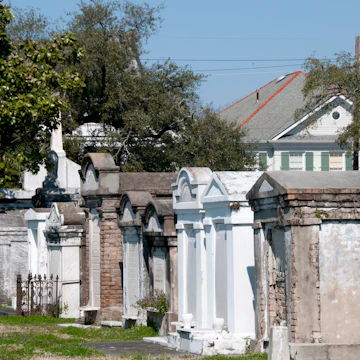 Old above-ground graves in Lafayette Cemetery Number 1, Garden District.