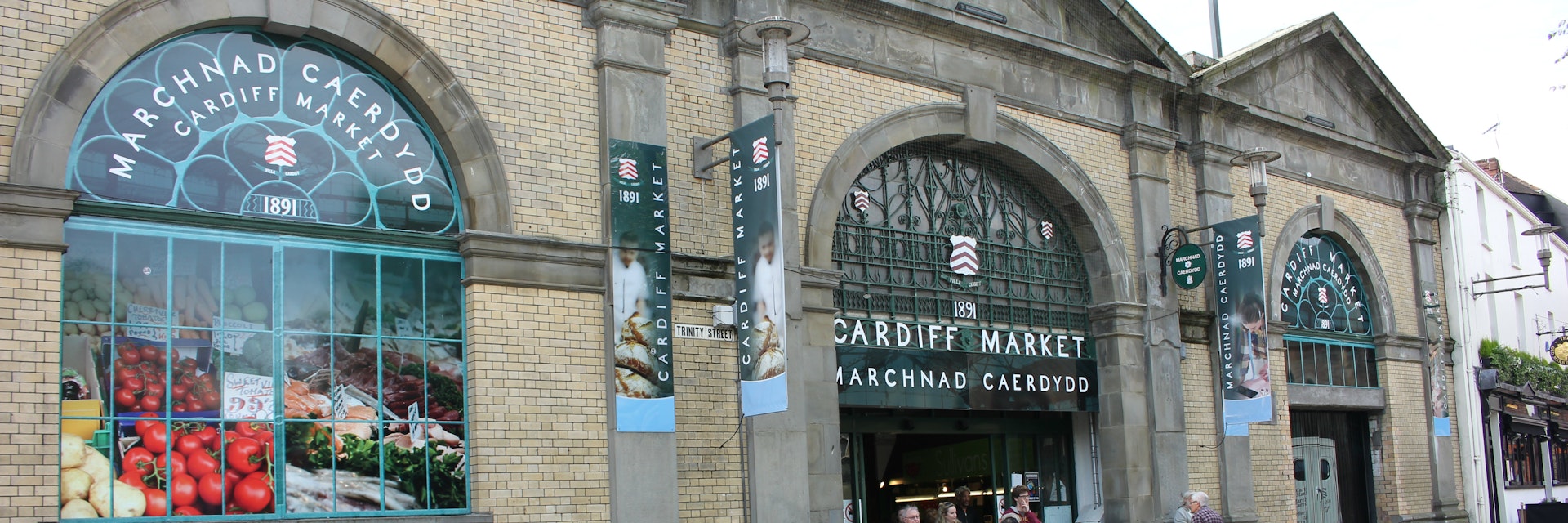 Outside Cardiff Market