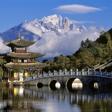 China, Yunnan province, Lijiang, listed as World Heritage by UNESCO, Black Dragon Pool and Jade Drag