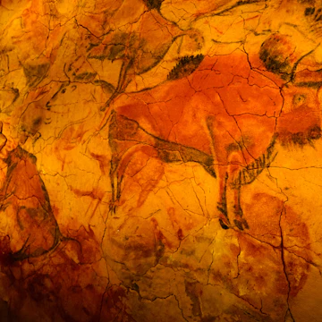 ALTAMIRA, SPAIN -10 JUN 2017- The National Museum and Research Center of Altamira is a museum with replica of the cave of Altamira with its prehistoric rock art. It is a UNESCO World Heritage Site.; Shutterstock ID 664589344