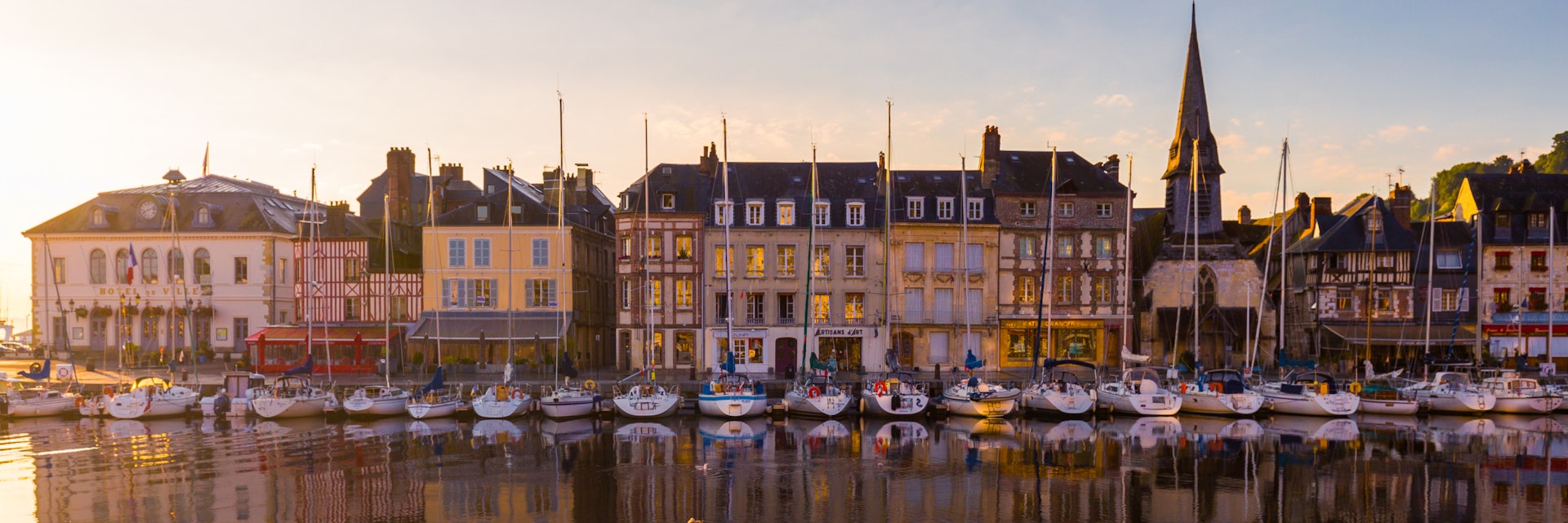 Morning in Honfleur , Normandy , France