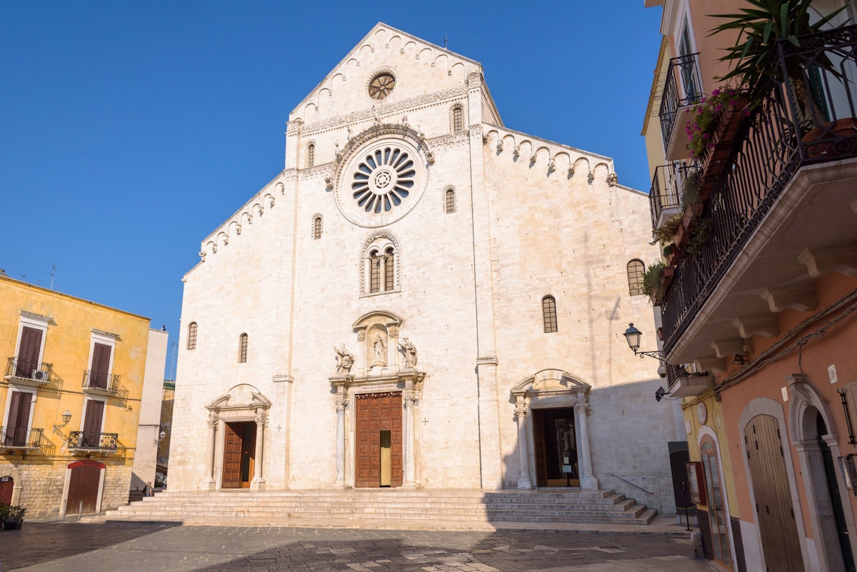 Facade of the Cathedral of San Sabino in Bari, Apulia, Italy