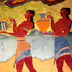 Fresco on a wall at the Palace of Knossos - Knossos, Iraklio Province, Crete