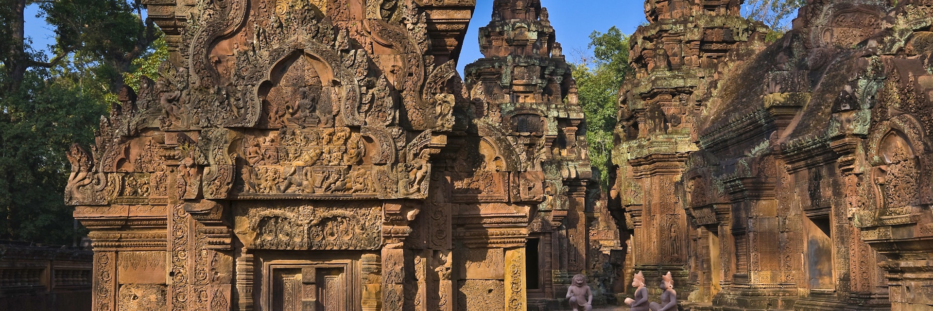 Cambodia, Siem Reap Province, Angkor site, Banteay Srei temple 10th century