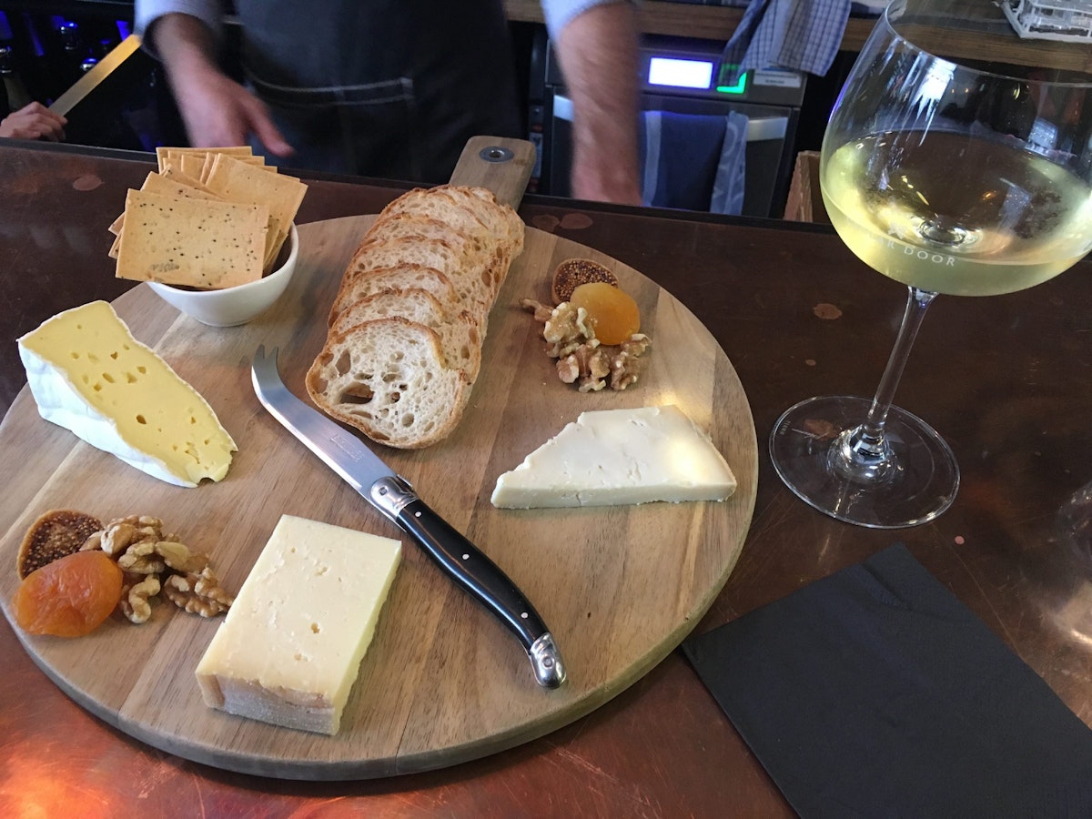 cheese platter and wine at the Geelong Cellar Door (quality may only be ok for article, taken on iPhone).