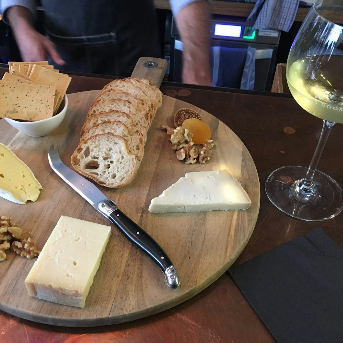 cheese platter and wine at the Geelong Cellar Door (quality may only be ok for article, taken on iPhone).