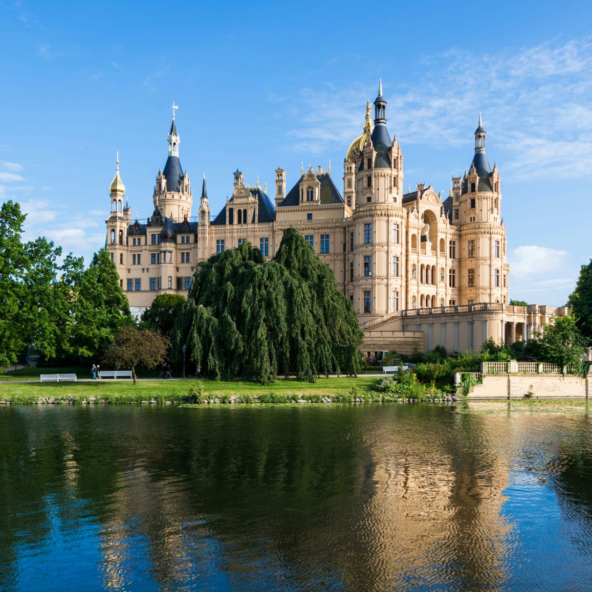 Schwerin Castle, Schwerin, Germany; Shutterstock ID 418483972; Your name (First / Last): Gemma Graham; GL account no.: 65050; Netsuite department name: Online Editorial; Full Product or Project name including edition: Northern Germany destination page