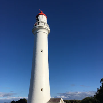 People taking guided tour of the lighthouse.
