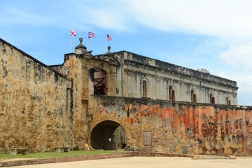 Castillo de San Cristobal, San Juan, Puerto Rico. Castillo de San Cristobal is designated as UNESCO World Heritage Site since 1983.; Shutterstock ID 267998555; Your name (First / Last): Josh Vogel; GL account no.: 56530; Netsuite department name: Online Design; Full Product or Project name including edition: Digital Content/Sights