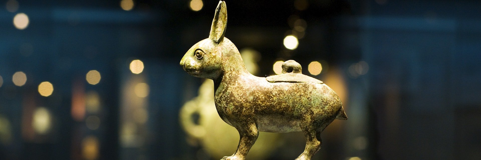 Rabbit sculpture on display inside the Poly Art Museum.