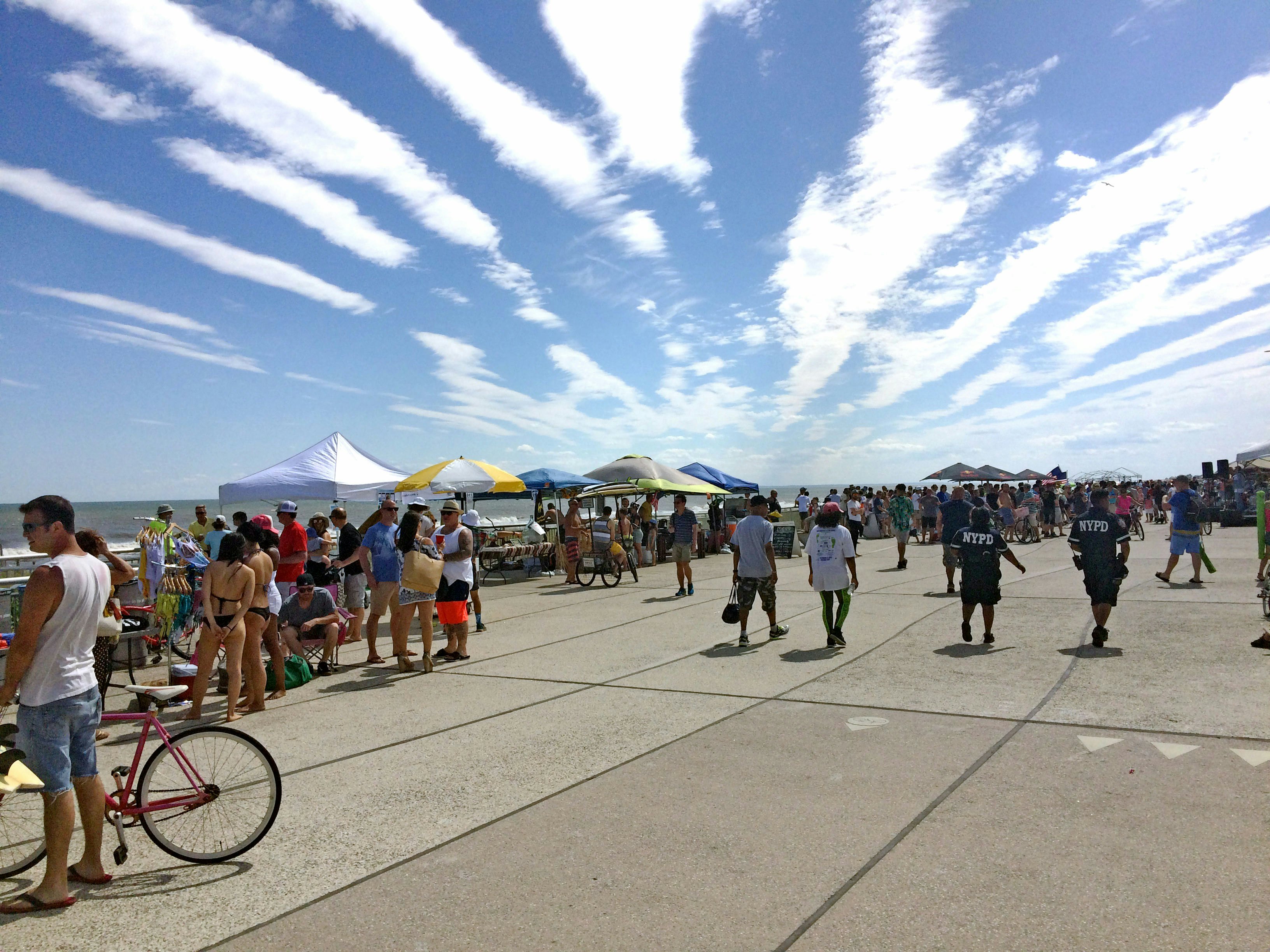 A section of the boardwalk in the Rockaways