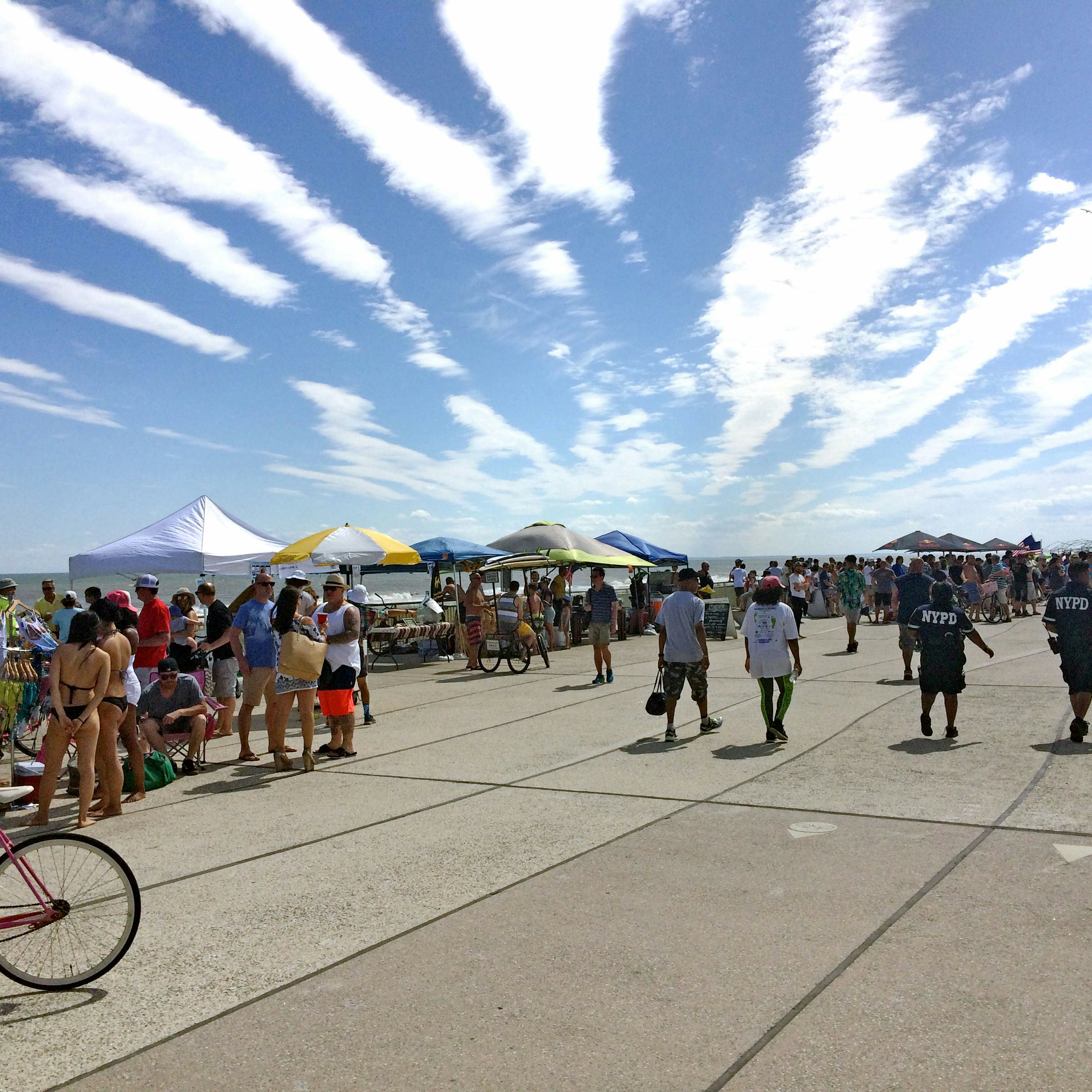 A section of the boardwalk in the Rockaways