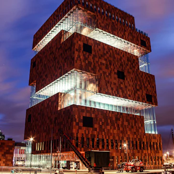 500px Photo ID: 83525221 - The MAS ( museum ) in Antwerp, Belgium. It has an observation deck on the 10th floor witch you can visit every day for free until midnight in the summer and 10 in the winter. It gives you a great view over Antwerp city and its harbour.