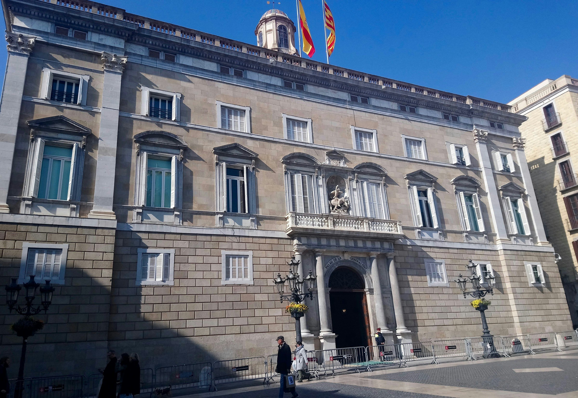 Outside of Palau de la Generalitat