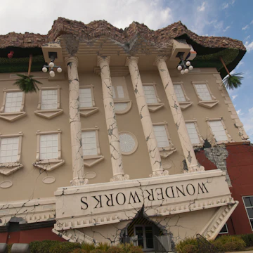 Panama City Beach, USA-February 10, 2013: WonderWorks is a stunningly beautiful fun-loving museum and amusement park on Front Beach Road in Panama City Beach Florida