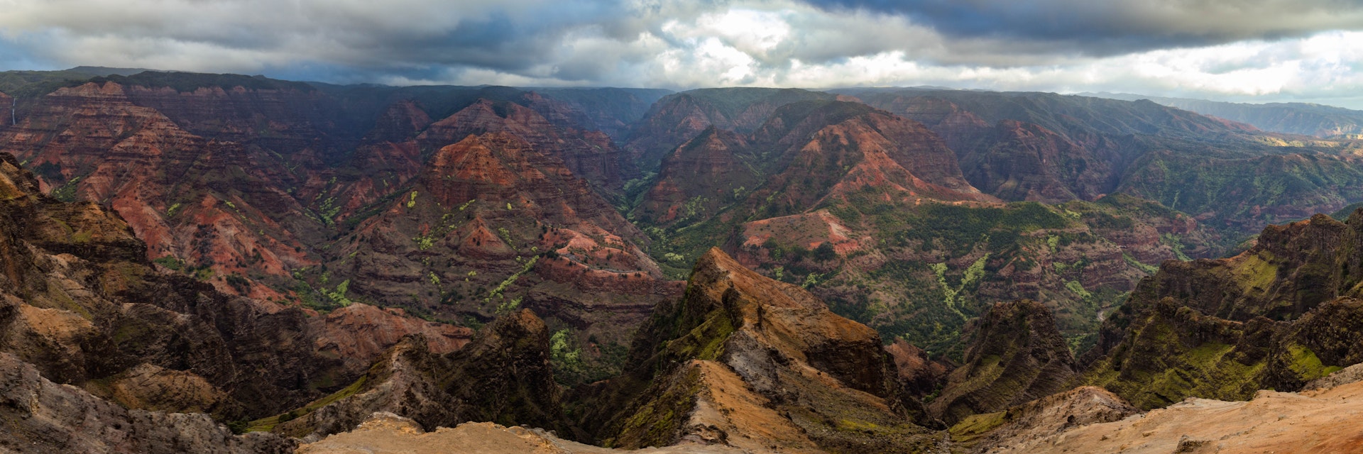 Panorama of Waimea Canyon, Kauai.