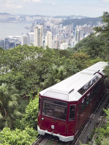 Venerable Peak Tram in Hong Kong