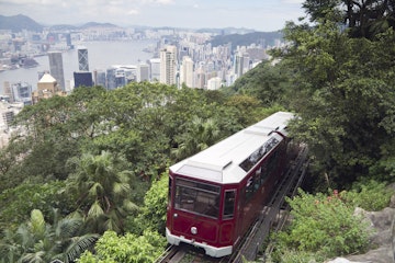 Venerable Peak Tram in Hong Kong