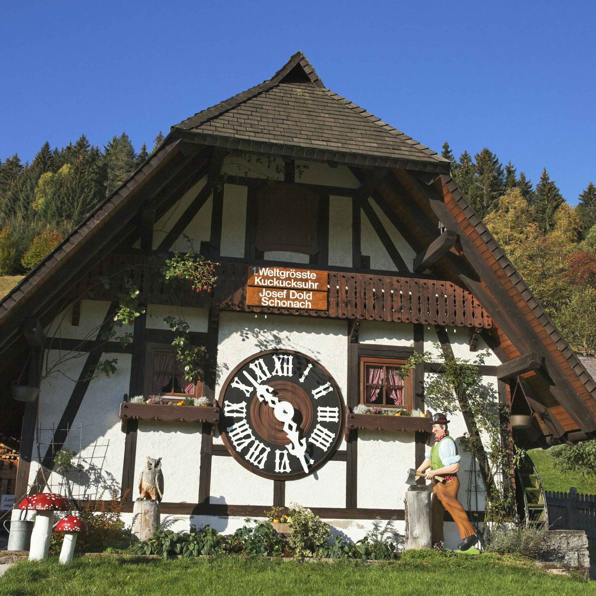 World's largest cuckoo clock, Schonach im Schwarzwald, Baden-Wurttemberg, Germany
