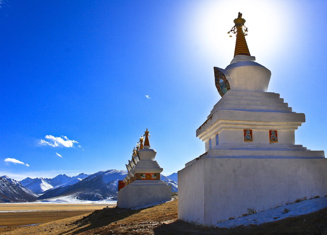 Religious tower in Qinghai Yushu
