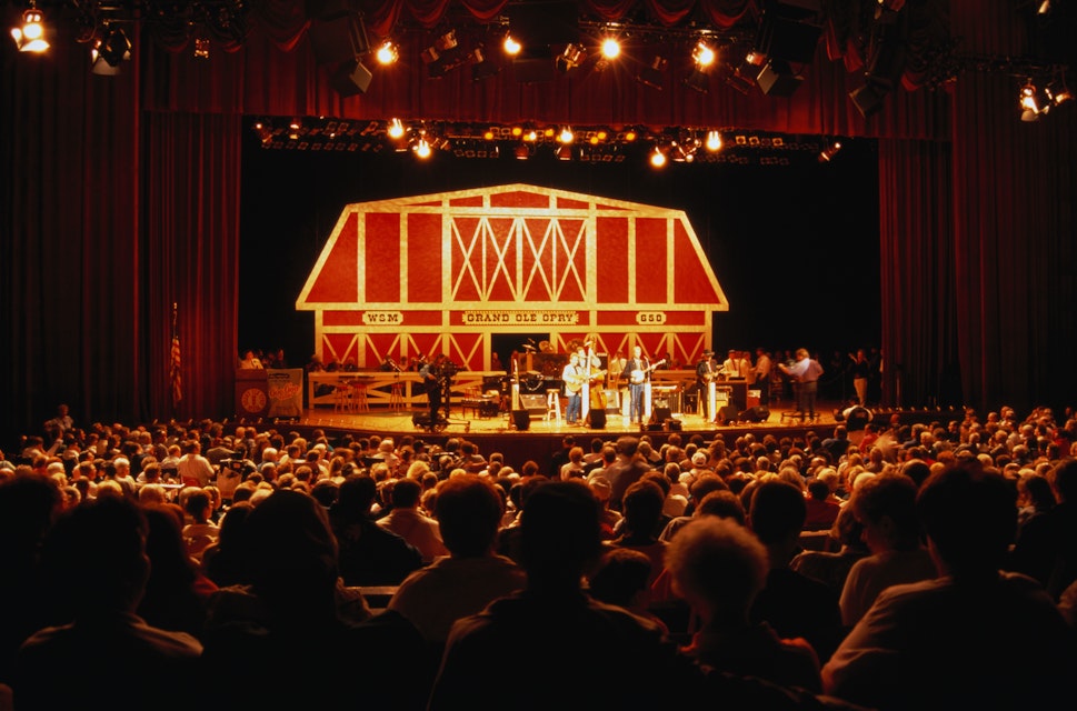 USA, Tennessee, Nashville, Grand Ole Opry, audience watching show