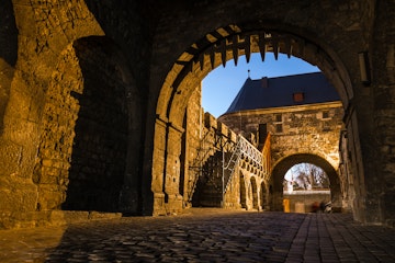 Ponttor, Gate of the original city wall, Aachen, Germany