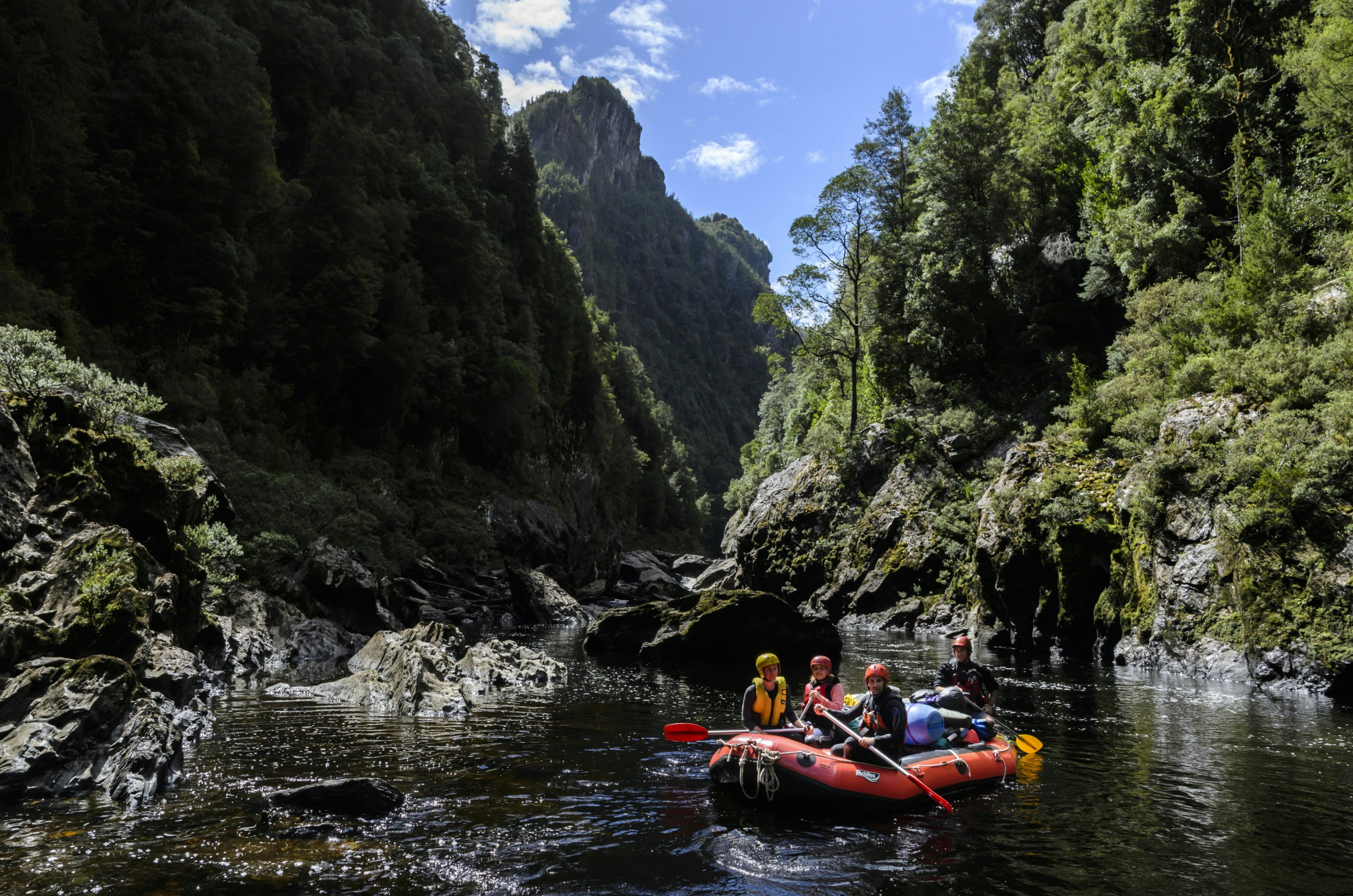Rafting on Franklin River