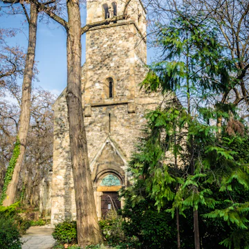 12th Century Premonstratensian church on Margaret Island (Margitsziget) in Budapest, Hungary.