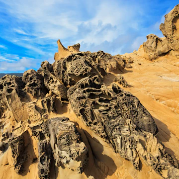 USA, California, alt Point State Park, Gerstel Cove, Sandstone Formation, Tafone