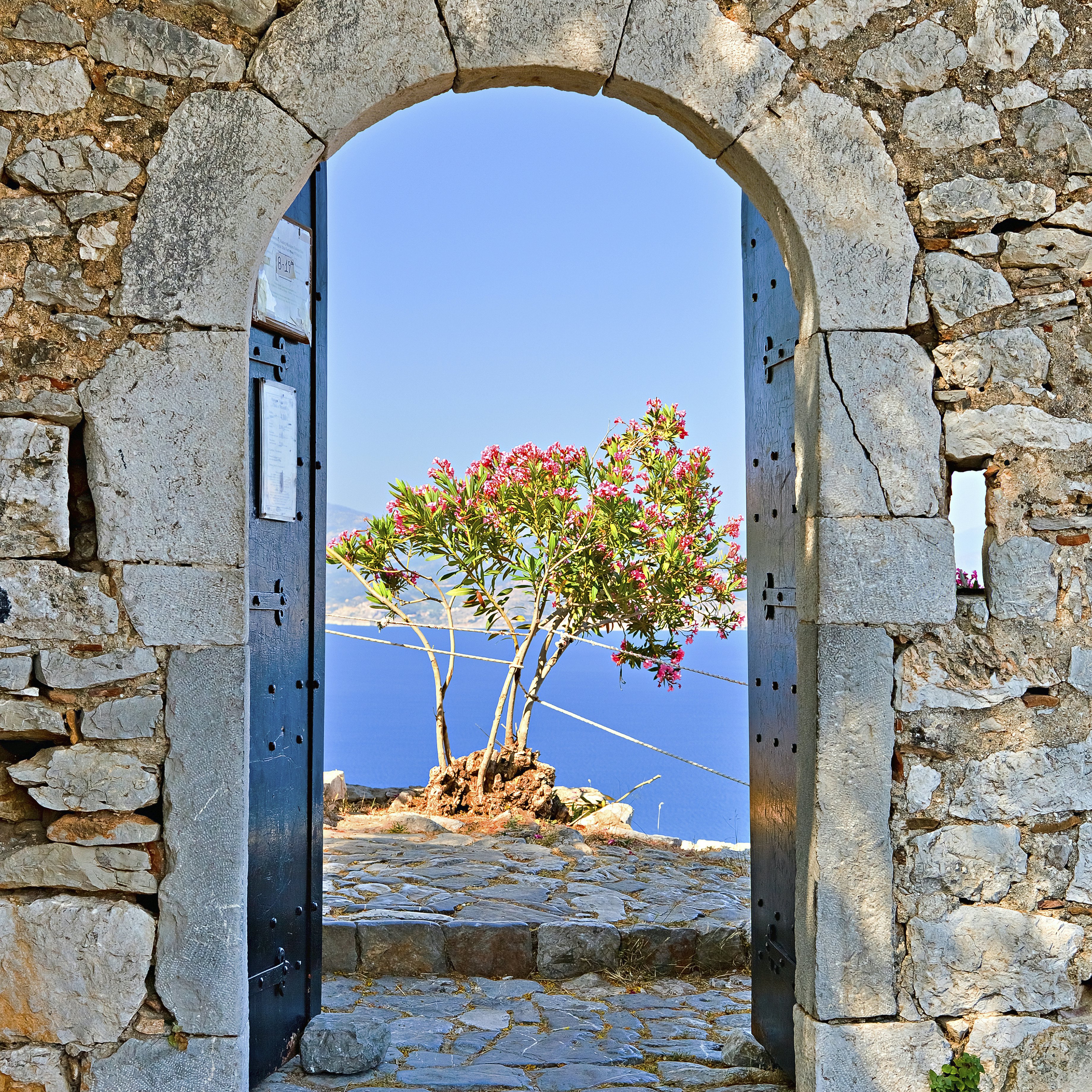Gate in Palamidi fortress, Nafplio, Greece