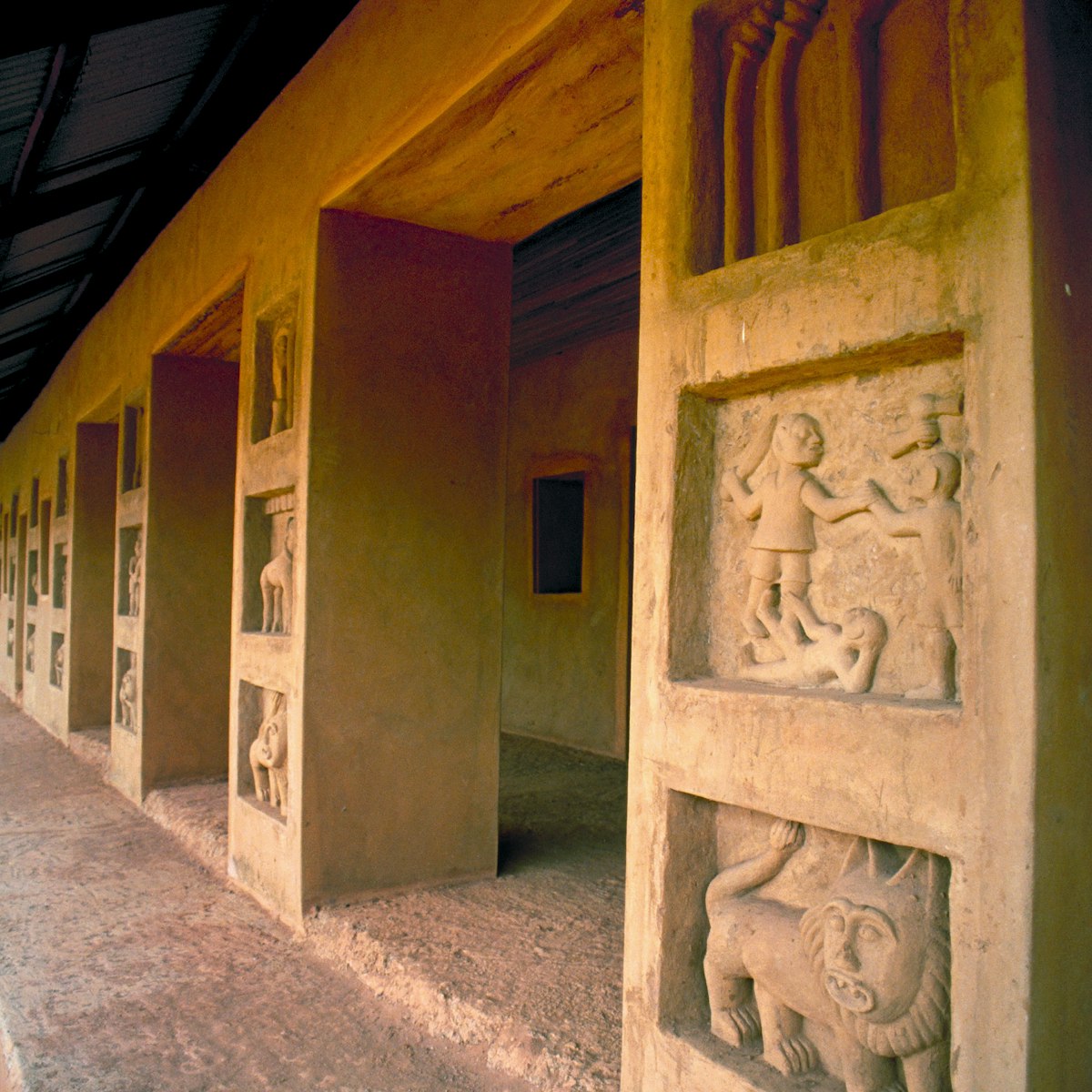 The Royal Palace Museum of the Fon dynasty kings of the Dahomey Empire. The Museum is a UNESCO World Heritage Site. Abomey, Benin. West Africa. (Photo by: Education Images/UIG via Getty Images)