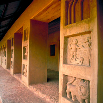 The Royal Palace Museum of the Fon dynasty kings of the Dahomey Empire. The Museum is a UNESCO World Heritage Site. Abomey, Benin. West Africa. (Photo by: Education Images/UIG via Getty Images)