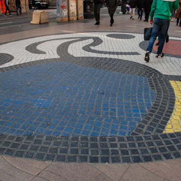 Mosaïc de Miró on La Rambla